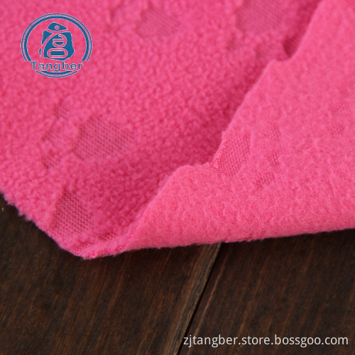 Anti Pilling 100 Polyester polar Fleece Emboss Fabric